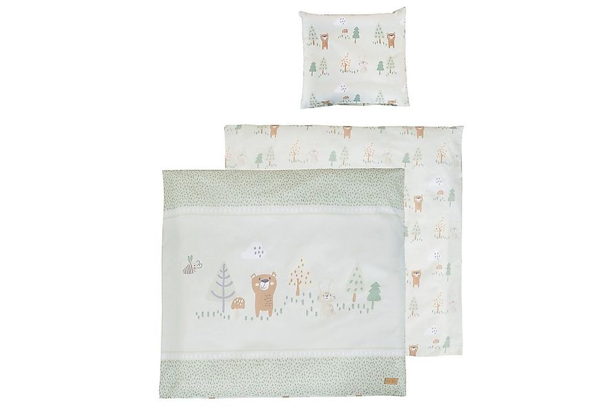 roba® Babybettwäsche Woodland Buddies 80 x 80 cm - Bettwäsche mit Tier & Wa günstig online kaufen