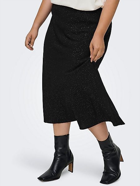 ONLY CARMAKOMA Midirock CARJOSEE METTA LIFE MIDI SKIRT WVN mit Glitzer Effe günstig online kaufen