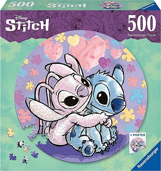Ravensburger Puzzle Disney, Stitch, 500 Puzzleteile, + Poster, Made in Euro günstig online kaufen