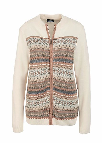 GOLDNER Strickjacke "Kurzgröße Norwegerstrickjacke mit Schurwolle" Wundersc günstig online kaufen