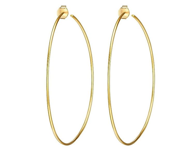 Lulu & Jane Paar Creolen gelbgold, Messing günstig online kaufen