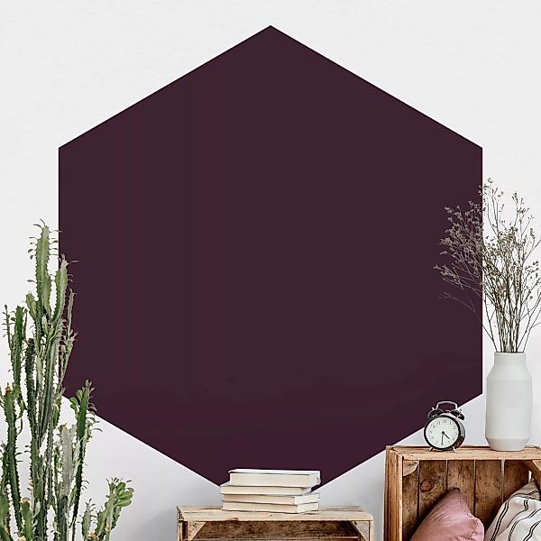 Hexagon Fototapete Aubergine günstig online kaufen