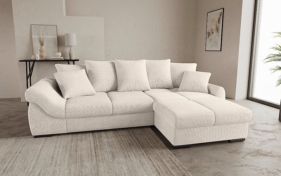 Mr. Couch Ecksofa »Livorno L-Form«, inkl. Hochschläfer-Bettauszug, XL-Bettk günstig online kaufen