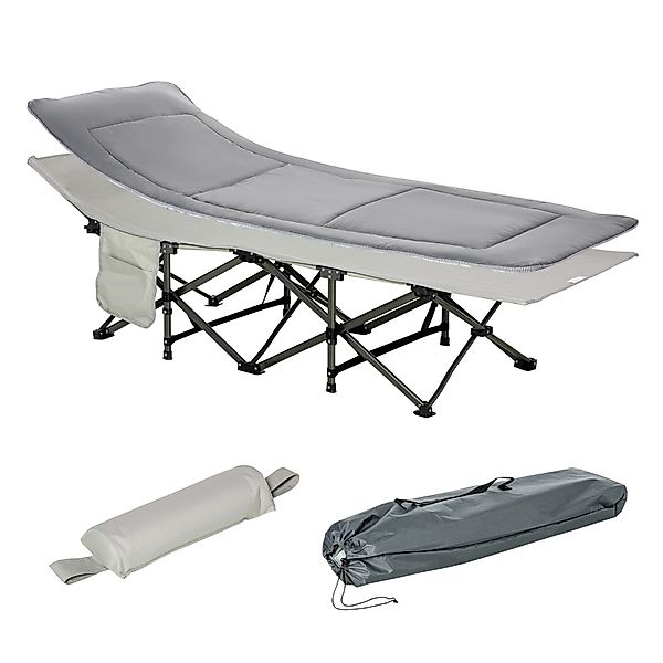 Outsunny Feldbett mit Kopfkissen Seitentasche (Klappbett, günstig online kaufen