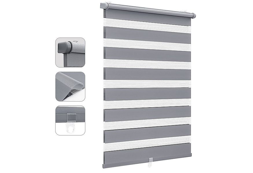 Doppelrollo Doppelrollo Duo Rollo Schnurlos Klemmfix ohne Bohren Rollo Falt günstig online kaufen