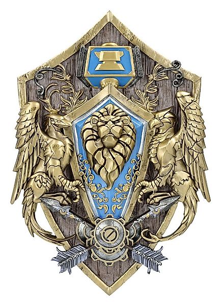 Figuren Shop GmbH Wanddekoobjekt Warcraft Wandrelief – Allianz Wappen Löwen günstig online kaufen