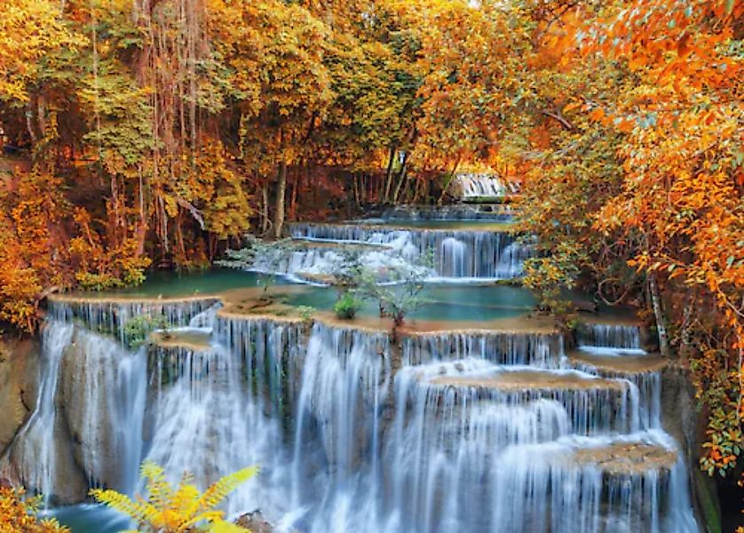 Papermoon Fototapete »Autumn Waterfall Thailand« günstig online kaufen