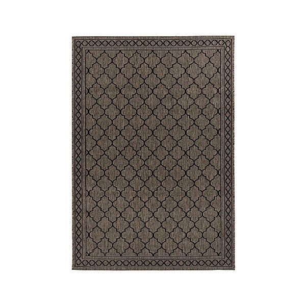MeGusta Flachflor Teppich Modern Grau - Braun Polypropylen 80x150 cm Paula günstig online kaufen