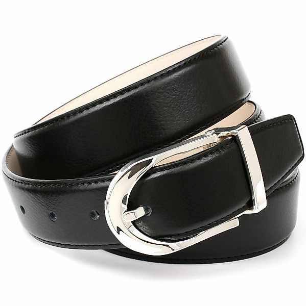 Anthoni Crown Ledergürtel Mit glänzender Schließe günstig online kaufen