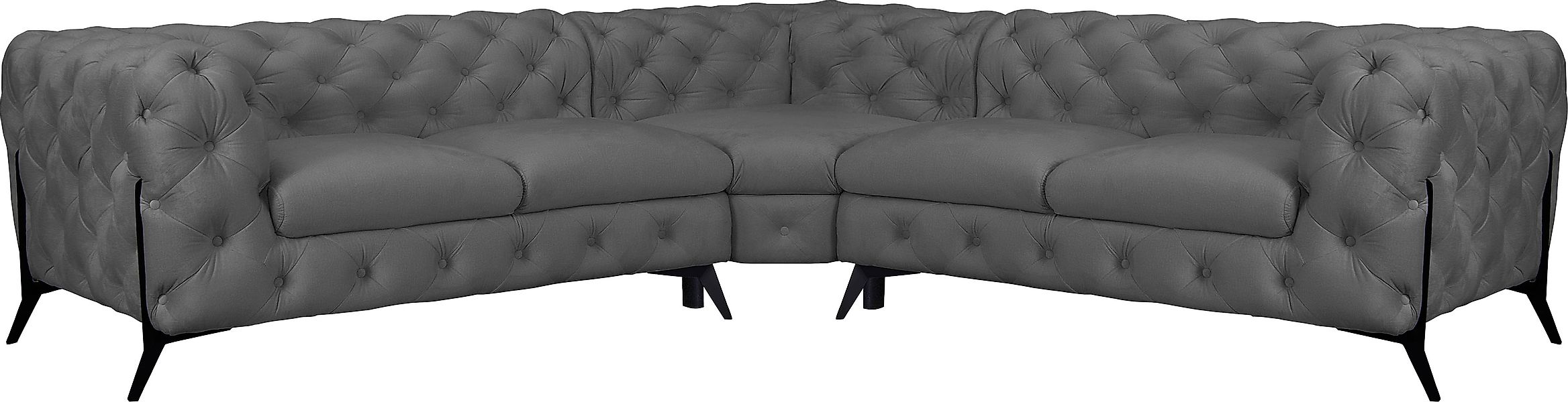 Home affaire Chesterfield-Sofa »Amaury L-Form« Chesterfield-Optik, Breite/T günstig online kaufen