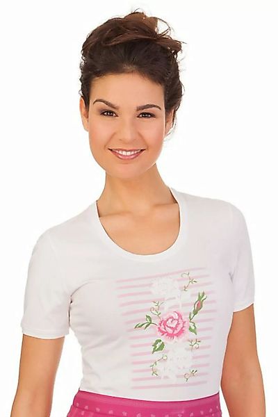 Hammerschmid Trachtenshirt Trachtenshirt Damen - ROSE - weiß günstig online kaufen