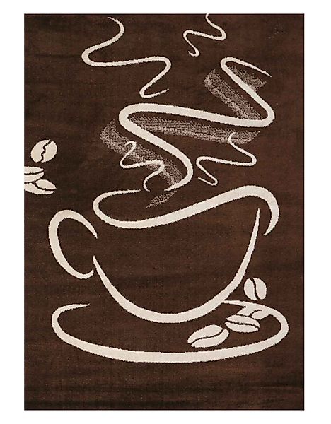 Vimoda Teppich Küchenteppich Braun Kaffee Teppich, günstig online kaufen