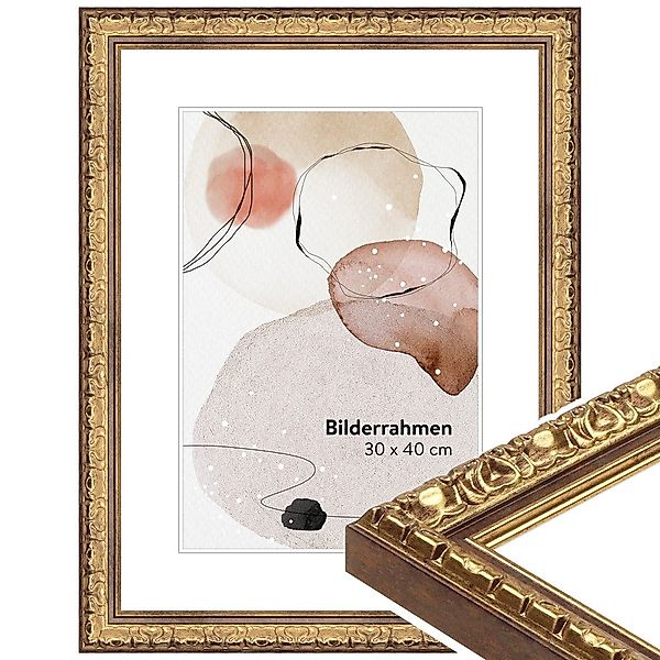 WANDStyle Bilderrahmen H215, Gold, aus Massivholz günstig online kaufen
