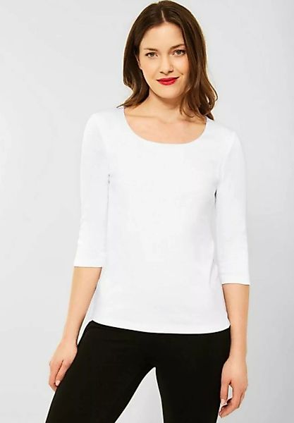 STREET ONE 3/4-Arm-Shirt Street One Shirt Pania in Unifarbe in White (1-tlg günstig online kaufen