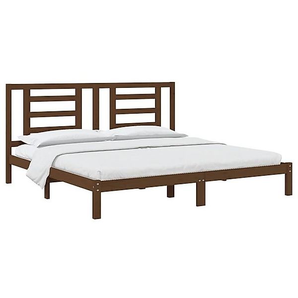 vidaXL Bett Massivholzbett Honigbraun Kiefer 200x200 cm günstig online kaufen
