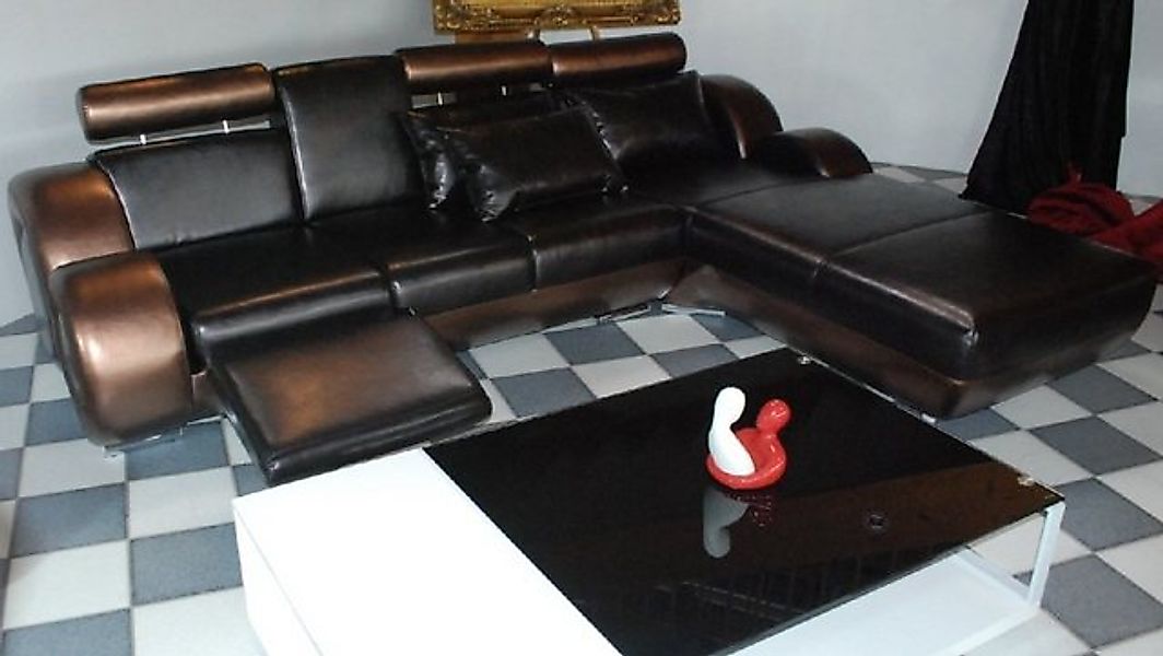 JVmoebel Ecksofa Elegante Designer Eckcouch Berlin II Ledersofa Ecksofa Sof günstig online kaufen