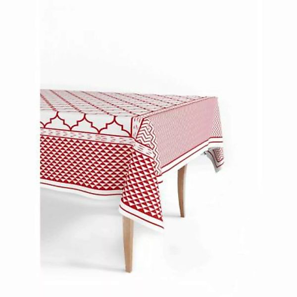 THE MIA Tischdecke quadratförmig 150 x 150 cm rot günstig online kaufen