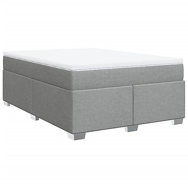 vidaXL Boxspringbett mit Matratze Hellgrau 140x190 cm Stoff 3285130 günstig online kaufen
