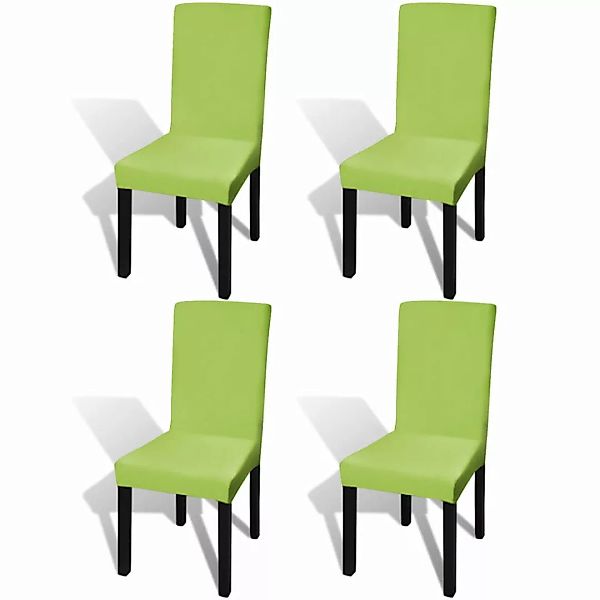 Gerader Stretch Stuhlbezug 4 Stück Grün günstig online kaufen