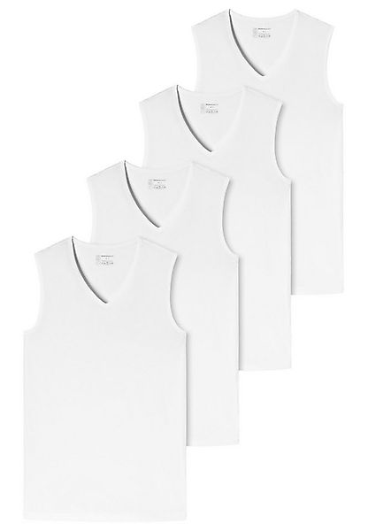 Schiesser Unterhemd 4er-Pack - 95/5 - Organic Cotton (Spar-Set) Unterhemd / günstig online kaufen