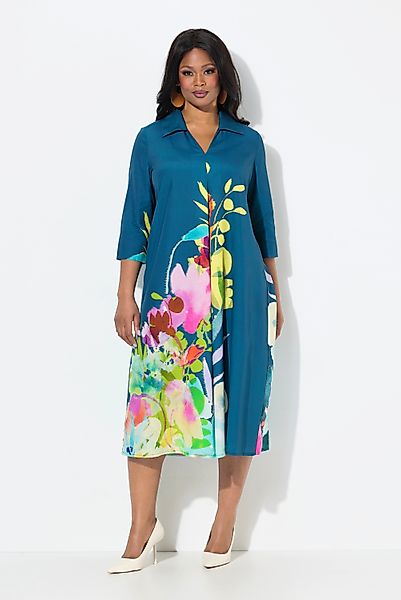 Ulla Popken Midikleid Midikleid Blüten A-Linie günstig online kaufen