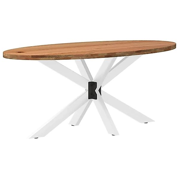 vidaXL Esstisch Hellbraun 200x100x74 cm Massivholz Eiche Oval 3305357 günstig online kaufen