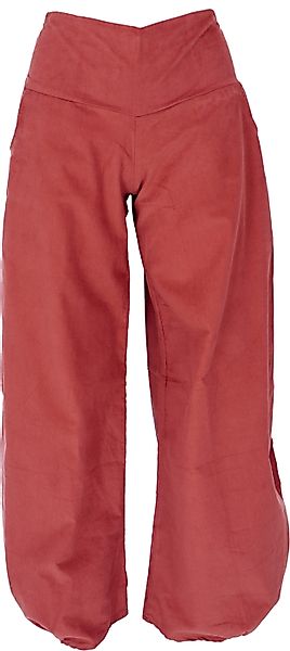 Guru-Shop Relaxhose Weite Cord Pluderhose, Feincord günstig online kaufen