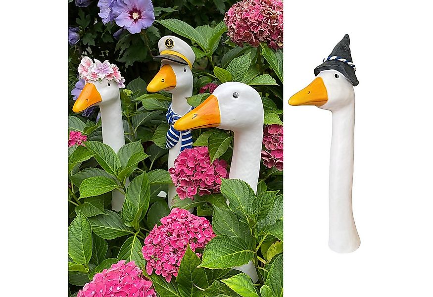 Online-Fuchs Gartenfigur Gänsehals Gartenstecker Gans - lustige Deko Garten günstig online kaufen