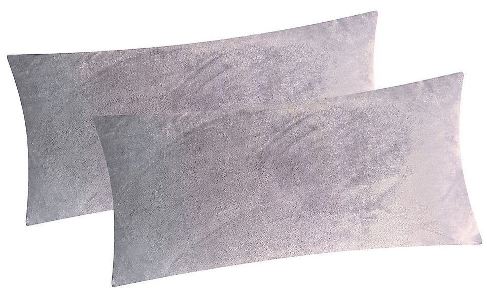 Heubergshop Kissenbezug, (2 Stück), 2er Set Fleece 40x80cm Winter - Grau - günstig online kaufen