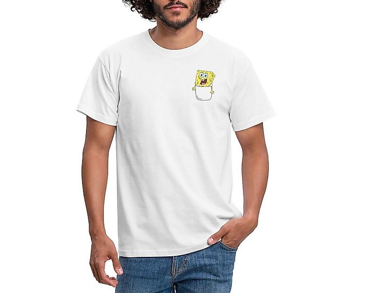 Spreadshirt T-Shirt SpongeBob Schwammkopf Ich Bin Bereit Brustmotiv Männer günstig online kaufen