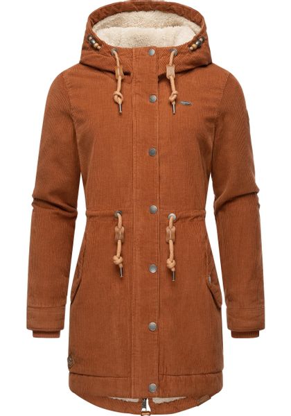 Ragwear Winterjacke "Canny Corduroy" mit Kapuze stylischer Damen Cordmantel günstig online kaufen