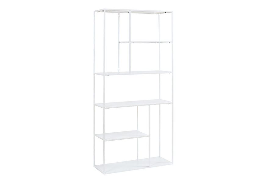 en.casa Standregal, »Vehmaa« mit 7 Ablagefächern 90 x 30 x 188 cm Weiß günstig online kaufen