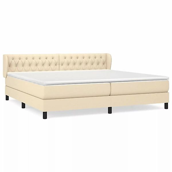 vidaXL Boxspringbett mit Matratze Creme 200x200 cm Stoff1372026 günstig online kaufen