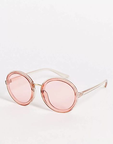 AJ Morgan – Runde Oversize-Damensonnenbrille in Rosa günstig online kaufen