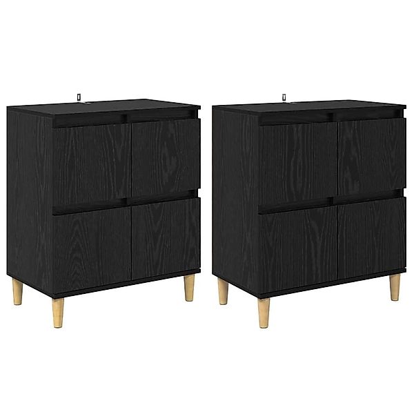 vidaXL Sideboards 2 Stk Schwarz Eichen-Optik 60 x 35 x 70 cm 3415604 günstig online kaufen