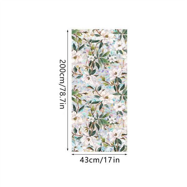 GarveeMore Fensterfolie Fensterfolie, Blumenmuster Buntglas-Fensterfolie, N günstig online kaufen