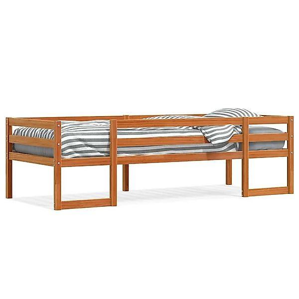 vidaXL Bett Kinderbett Wachsbraun 75x190 cm günstig online kaufen