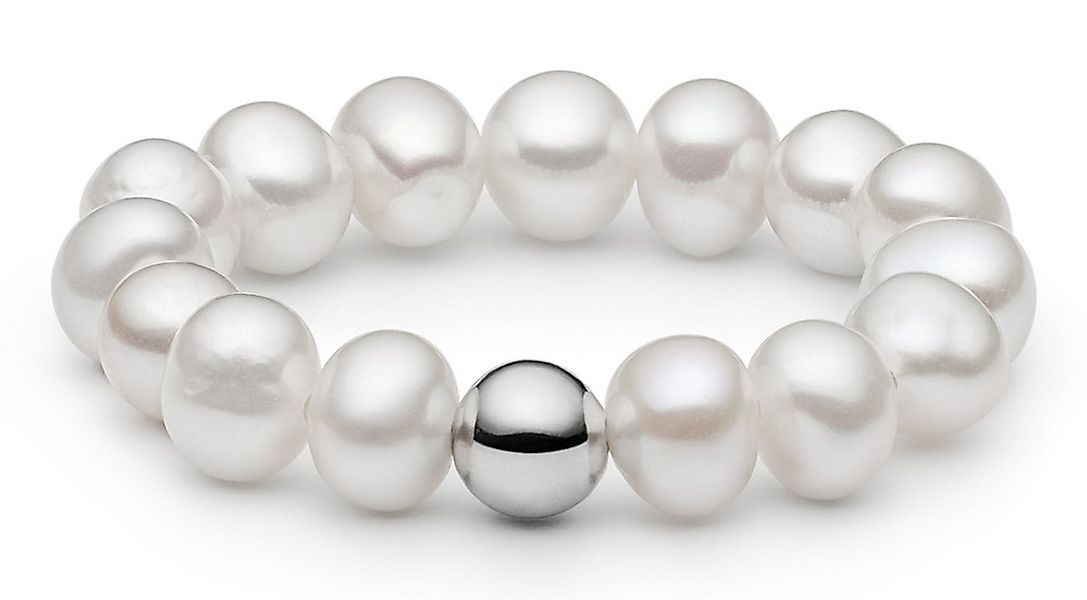 Gaura Pearls Perlenring weiß, kleine Perlen, Silberperle, flex, echte Süßwa günstig online kaufen