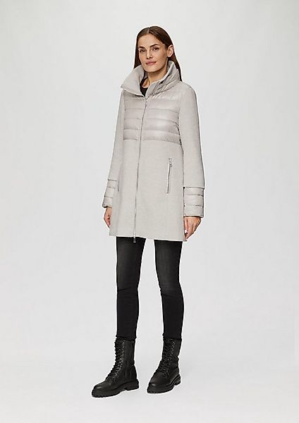 s.Oliver Wintermantel Outdoor-Mantel Mantel im Fabricmix mit hohem Stehkrag günstig online kaufen