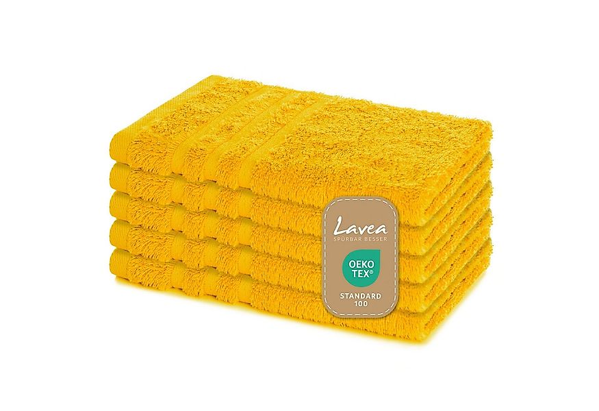 Lavea Gästehandtuch Elena-Frottierserie 30x50 cm, 100% Baumwolle (5er Set), günstig online kaufen
