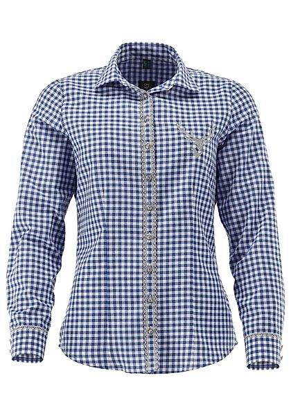 OS Trachten Trachtenbluse Brulup Tailliert, Haifischkragen, günstig online kaufen