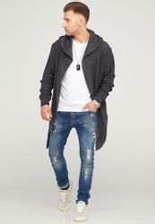 behype Strickjacke "JAROMIR" mit kuscheliger Kapuze günstig online kaufen