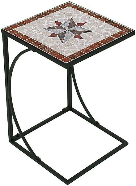 Garden Pleasure Gartentisch AMARILLO Quadratisch Braun-Grau 35 cm x 35 cm günstig online kaufen