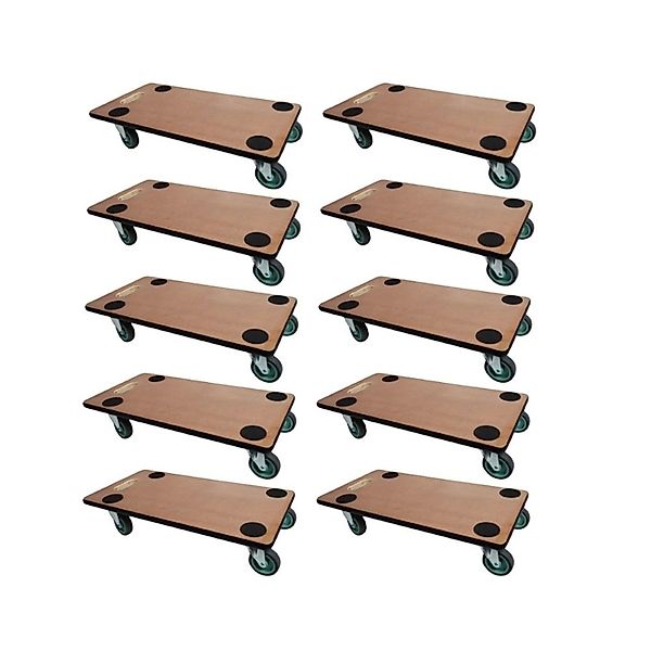 PROREGAL MegaDeal 10x Transportroller 4 Rollen HxBxT 11,5x30x60 cm Traglast günstig online kaufen