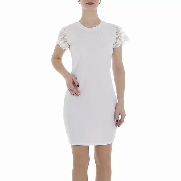 Ital-Design Sommerkleid Damen Freizeit (86164389) Spitze Minikleid in Weiß günstig online kaufen