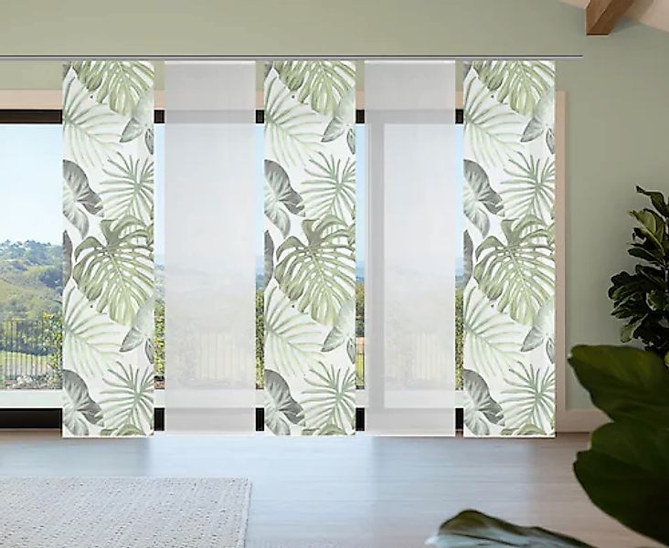 Vision S Schiebegardine »SANJA« Paneelwagen 5 Stk. tlg. Schiebevorhang,Bamb günstig online kaufen