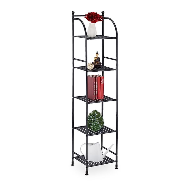 relaxdays Standregal Schmales Standregal mit 5 günstig online kaufen