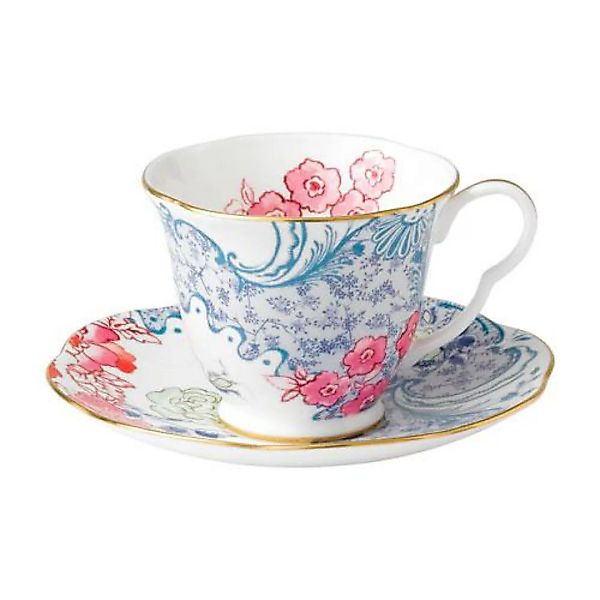 Wedgwood  'Butterfly Bloom' Teetasse Blau und Rosa 2-tlg. günstig online kaufen