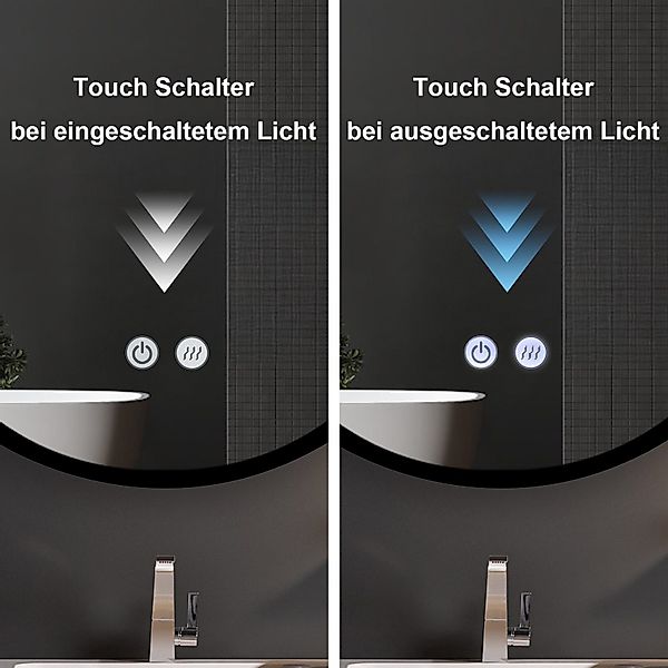 Apejoy Badspiegel Oval LED Badezimmerspiegel mit günstig online kaufen