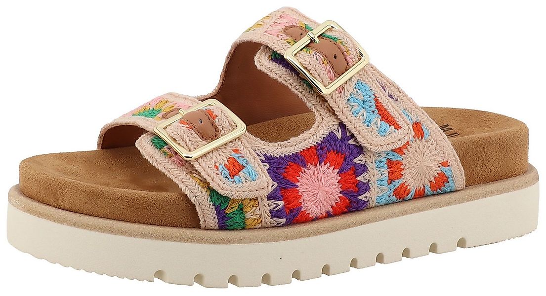 Mustang Shoes Malina Pantolette Sommerschuh, Schlupfschuh mit aufwendiger, günstig online kaufen